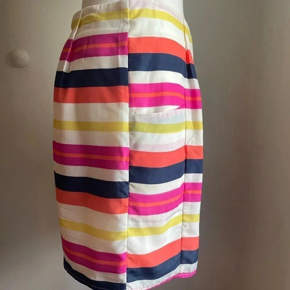 Annabella women’s size small striped skirt with pockets lined polyester nwot - Picture 9 of 10